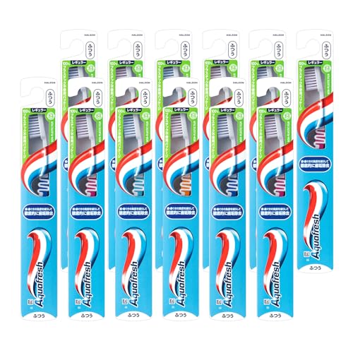 アクアフレッシュ 歯ブラシ レギュラー (ふつう) 12本 ※色はお選び頂けません